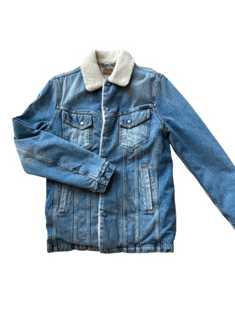 Nudie Jeans BNWT Nudie Jeans Lenny Sherpa-Lined Denim Boa Jacket