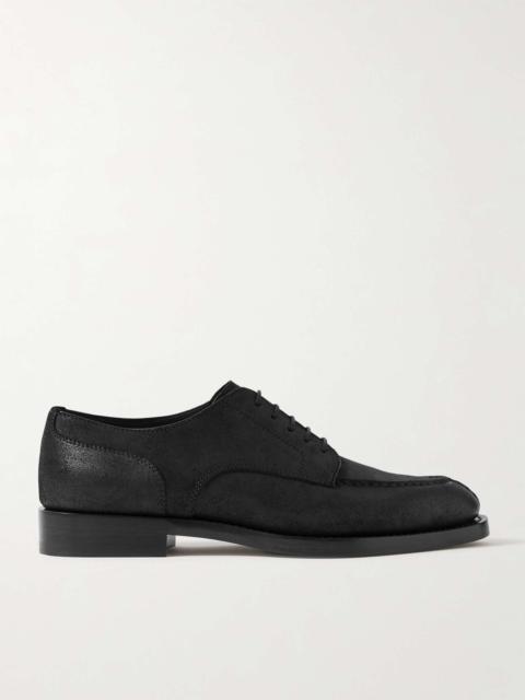Brunello Cucinelli Waxed-Suede Derby Shoes