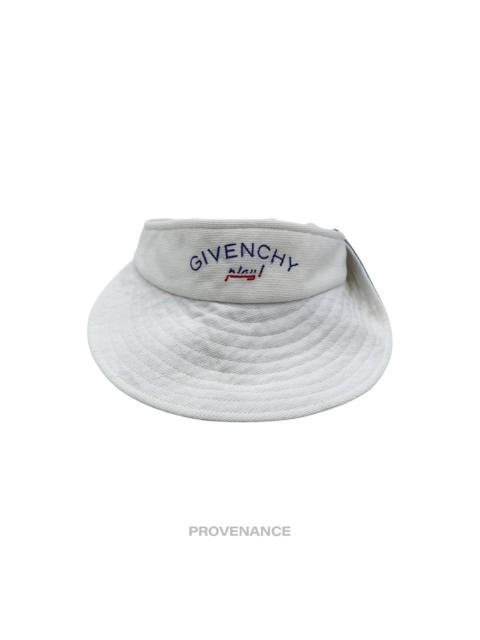 Givenchy Play Logo Embroidered Visor - White/Blue