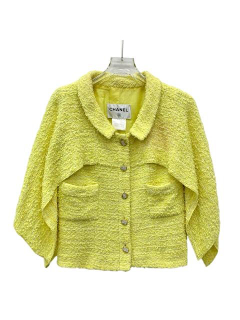 CHANEL Chanel Cotton Single-Breasted Sleeveless Jacket Yellow