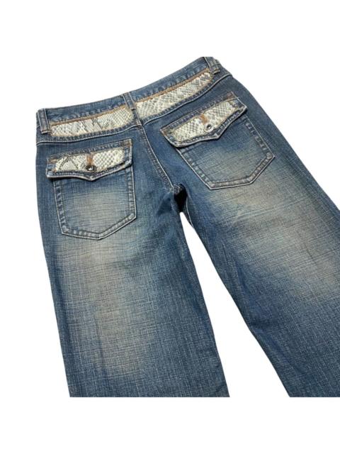 Other Designers Japanese Brand Denim Snakeskin Flare Jeans