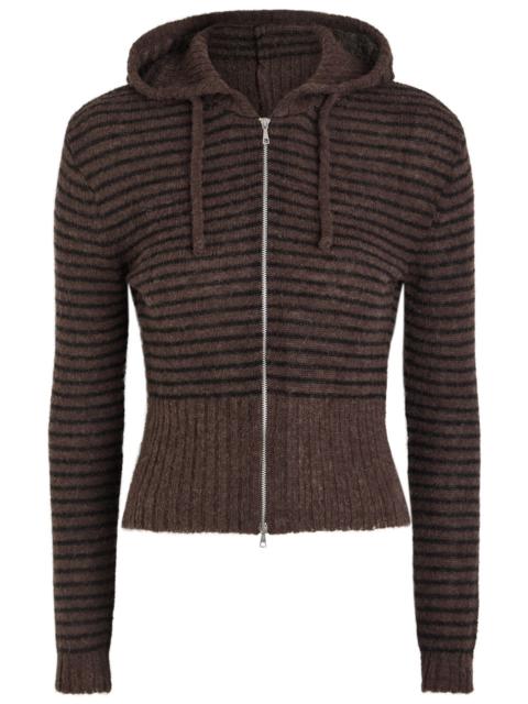 Our Legacy Our Legacy Compact Striped Brushed Alpaca-blend Jumper