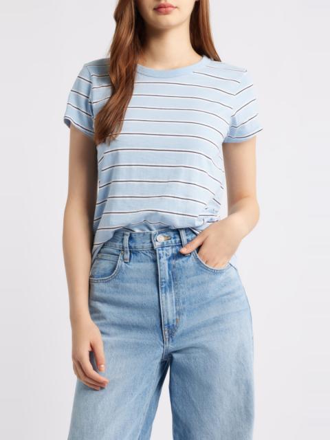 rag & bone rag & bone The Slub Stripe T-Shirt in Light Blue Multi at Nordstrom
