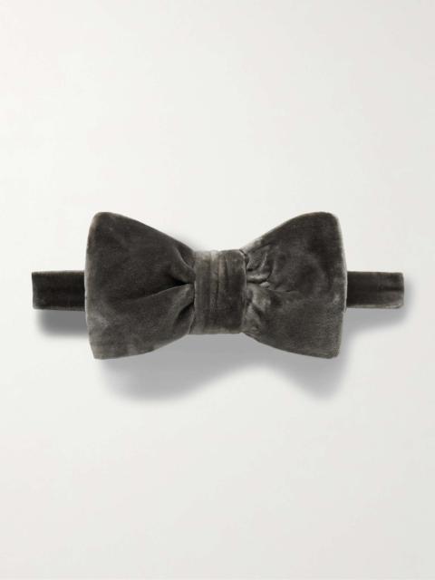 Pre-Tied Cotton-Velvet Bow Tie