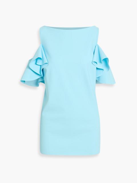 Other Designers Tatina cold-shoulder ruffled stretch-jersey top