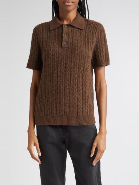 MM6 Maison Margiela MM6 Maison Margiela Polo Sweater in Brown at Nordstrom