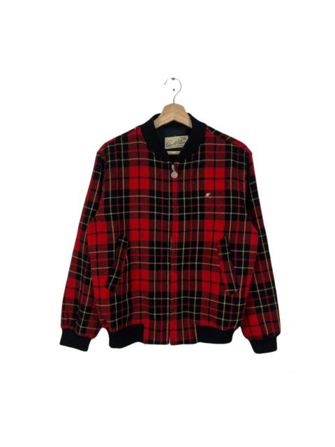 Other Designers Japanese Brand - VINTAGE ARNOLD PALMER BOMBER JACKET TARTAN DESIGN PUNK STYLE