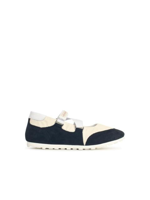 Marni Marni Fabric and Black Suede Ballerinas Women