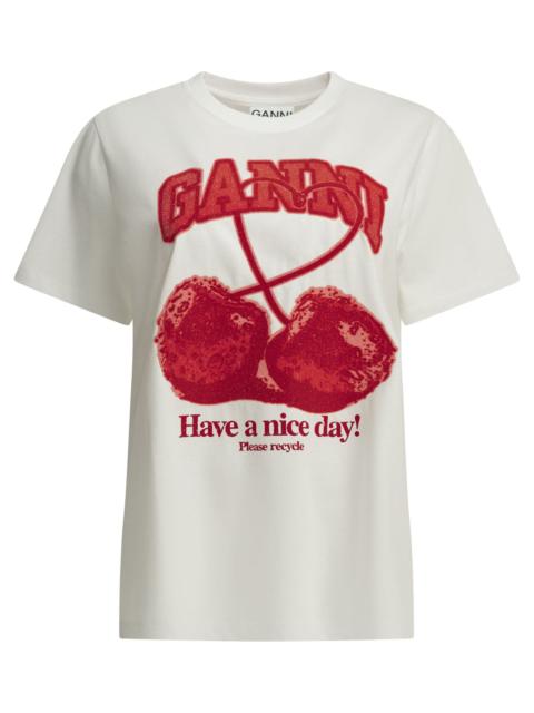 GANNI Ganni Cherries Crewneck T-shirt