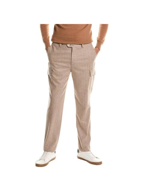 Brunello Cucinelli Brunello Cucinelli Brown Wool Cargo Trousers