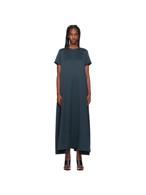 REMAIN Birger Christensen Navy Short Sleeve Maxi Dress