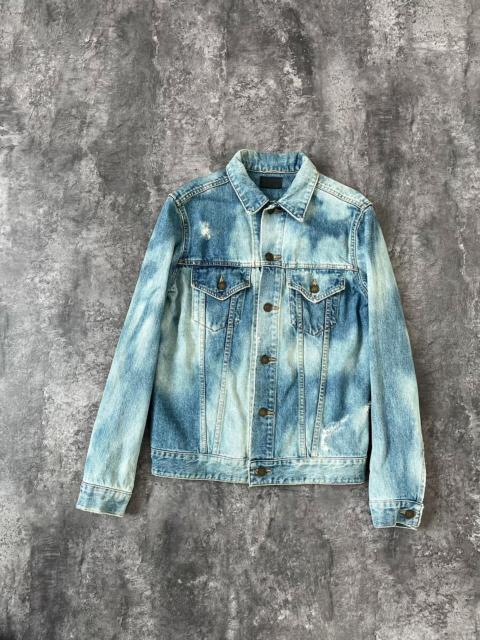 SAINT LAURENT Saint Laurent SS17 Distressed Sweet Dreams  Denim Jacket