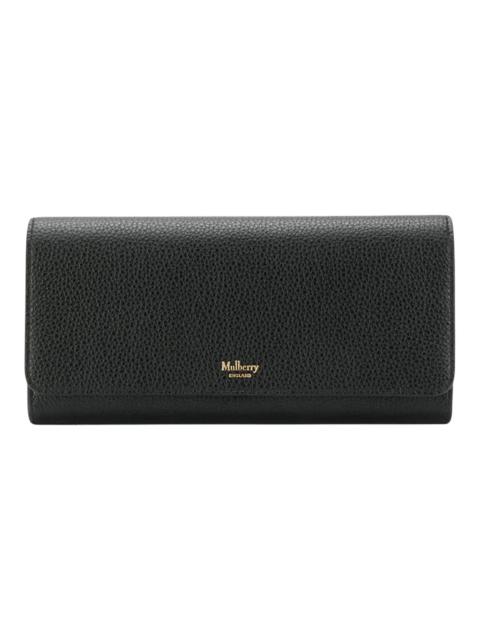 Mulberry Continental Wallet Small Classic Grain (Black)
