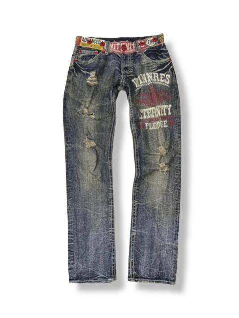 Other Designers Japanese Brand - CUSTOM DISTRESSED JAPAN DENIM JEANS PUNK STYLE