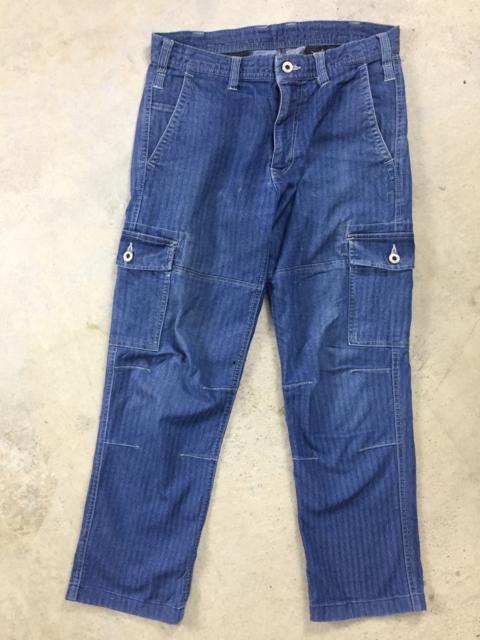 Other Designers Japanese Brand - Dogman Blue Vertical Stripped Cargo Pants Multipocket #2061