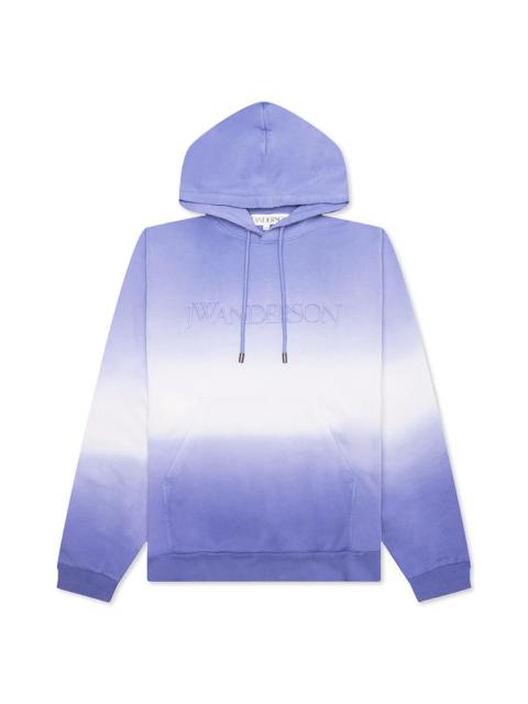 JW Anderson LOGO EMBROIDERY GRADIENT HOODIE - LAVENDER