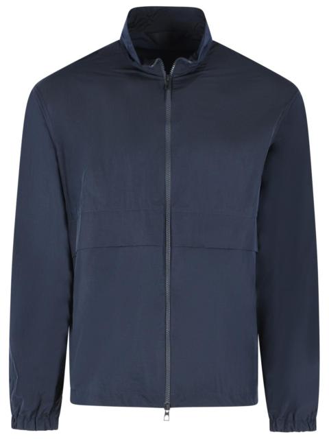 Moncler Moncler 'Rastaban' Midnight Blue Polyamide Foldable Jacket Men