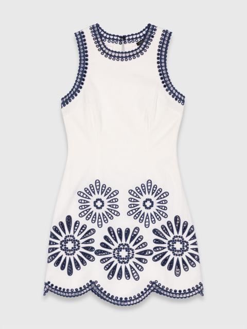 maje Mini dress with crochet details
