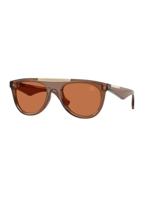 Burberry Burberry Brown Oval Men's Sunglasses BE4452U 417373 53