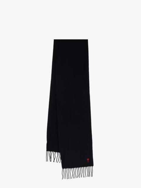 AMI Paris Ami Paris Wool Scarf With Ami De Cœur Embroidery