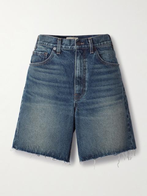 NILI LOTAN Russel Frayed Denim Shorts