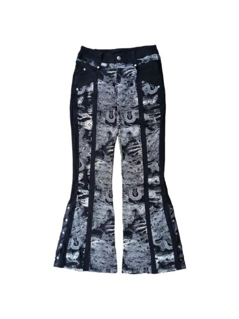 Other Designers Japanese Brand - Ozz Ceroce Dragon Pattern Boot Cut Pants