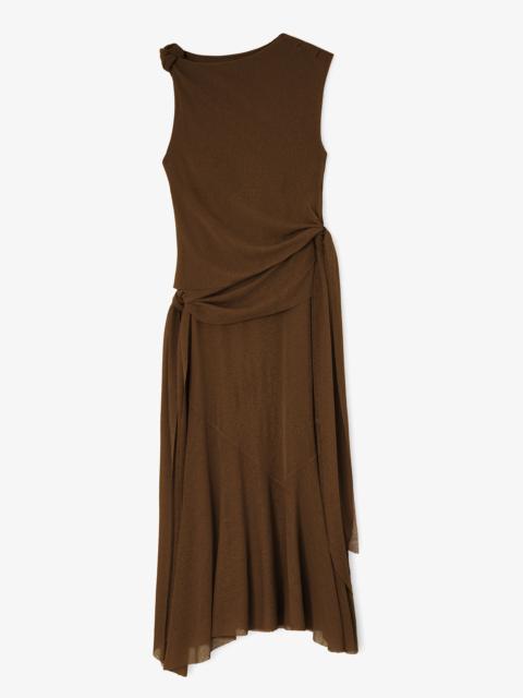 GANNI LONG DRESS IN MARL MESH