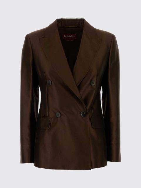 Max Mara Studio Max Mara Studio Women Max Mara Studio Silk Blend Satin Double-Breasted Jacket