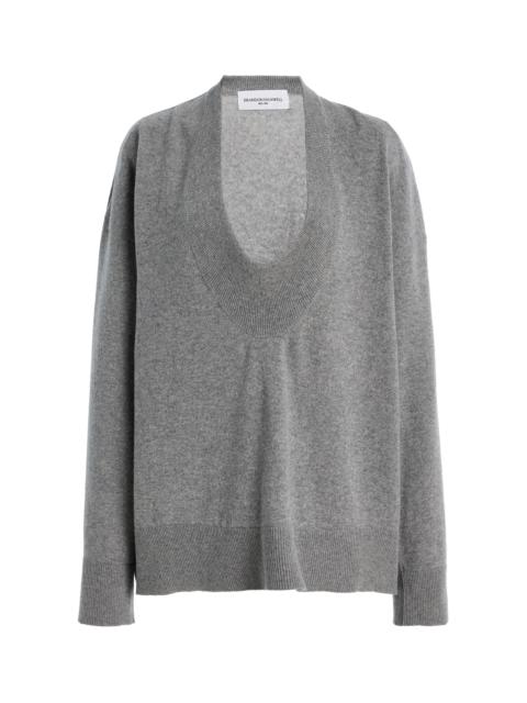 BRANDON MAXWELL The Rivers Cashmere Sweater grey