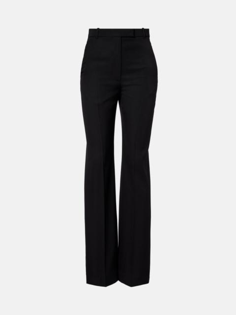 Alexander McQueen High-rise wool flared pants