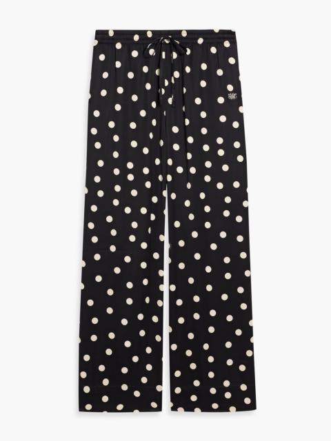 Stella McCartney Polka-dot satin straight-leg pants