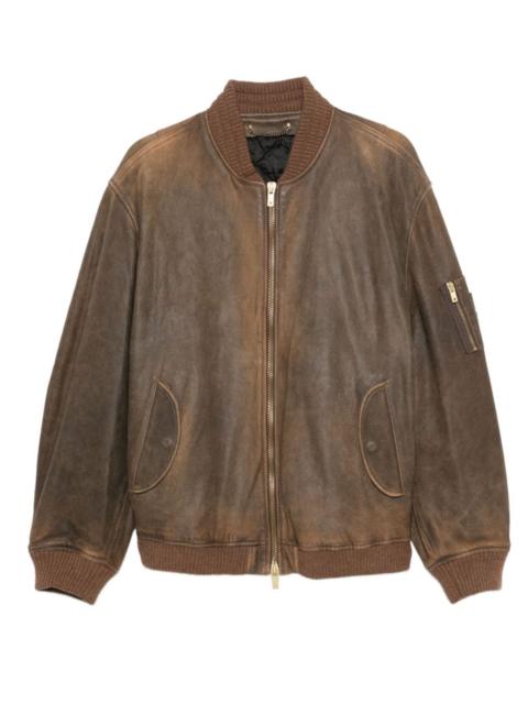 Golden Goose Golden Goose Women Unisex Lived-In Padded Leather Jacket