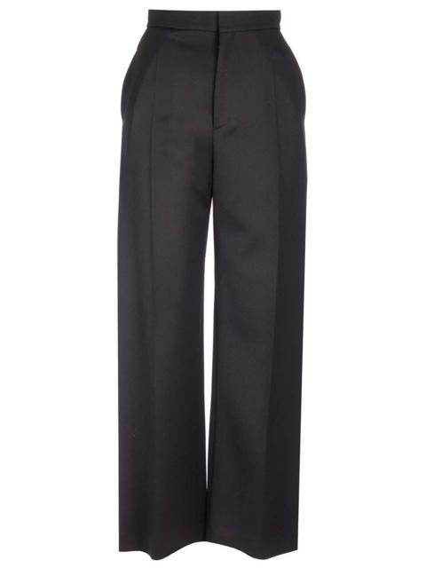 Loewe High-Waisted Wool Trousers Black