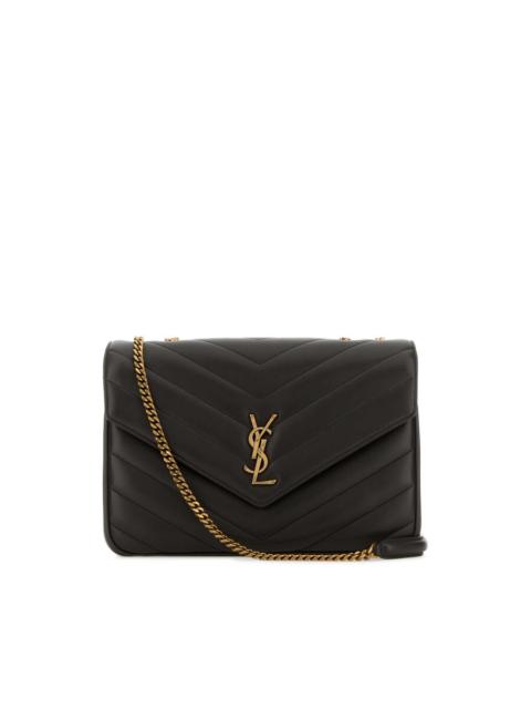 SAINT LAURENT Saint Laurent Dark Brown Leather Large Lou Lou Shoulder Bag