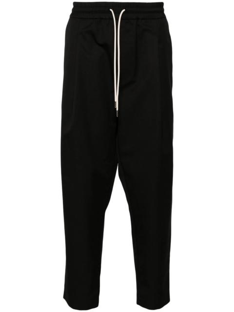 Drôle de Monsieur Drawstring Twill Cropped Trousers