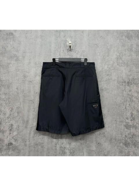 Prada Prada nylon triangle logo shorts