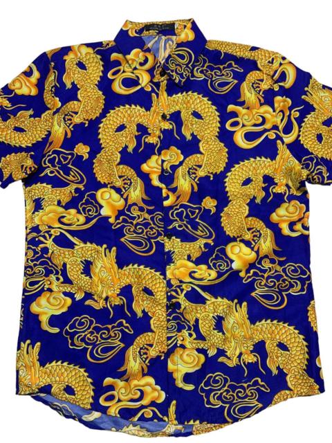 Other Designers Designer - Men shirt print gold dragon