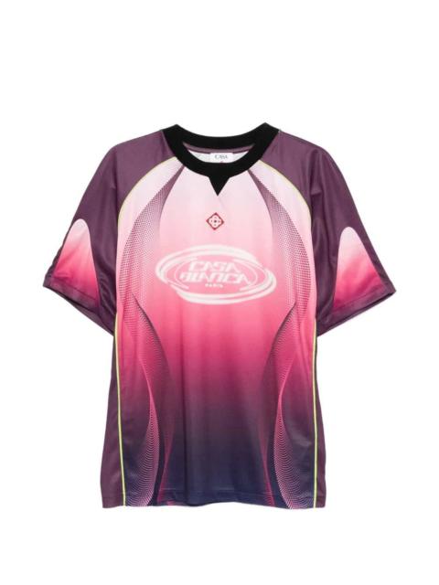 CASABLANCA Casablanca Men Aubergine Gradient Short-Sleeve T-Shirt