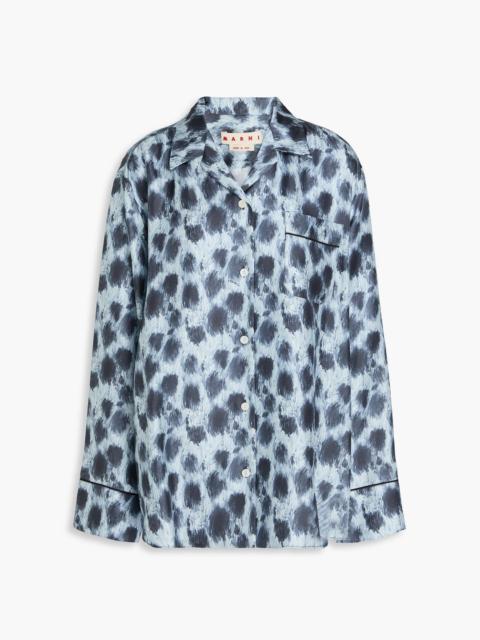 Marni Printed silk-twill shirt