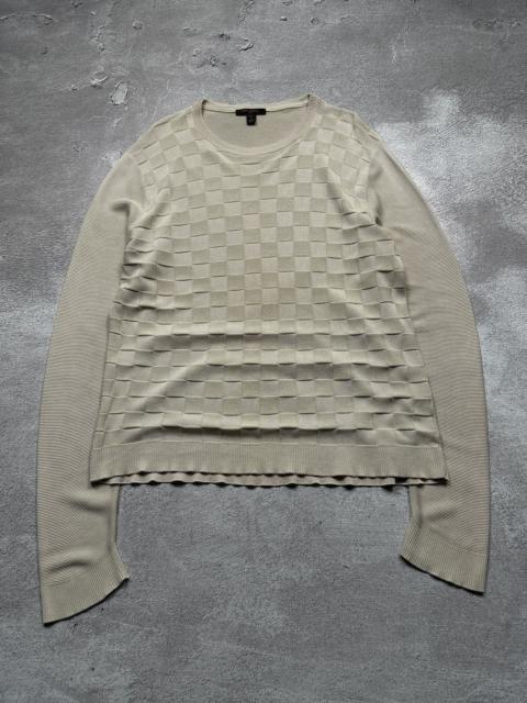Louis Vuitton Vintage Louis Vuitton Luxury Checkered Silk Knit Sweater