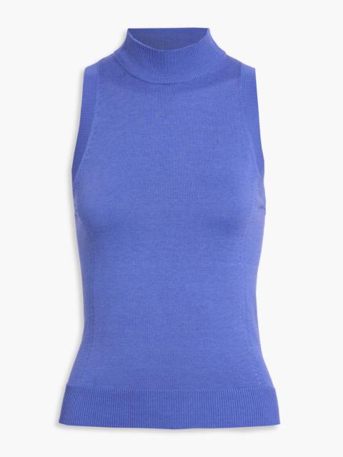 CAROLINA HERRERA Silk and cotton-blend turtleneck top