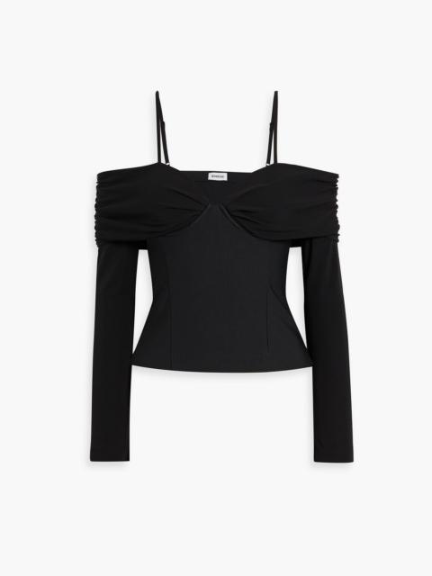 SIMKHAI Hazel off-the-shoulder stretch-jersey bustier top