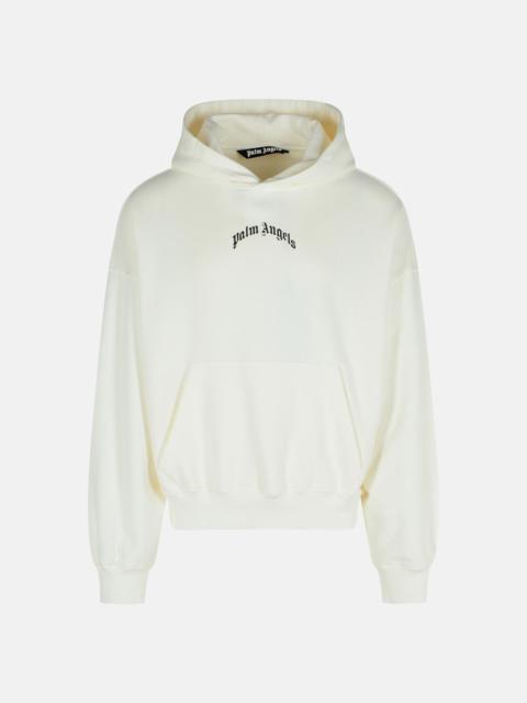 Palm Angels WHITE COTTON SWEATSHIRT