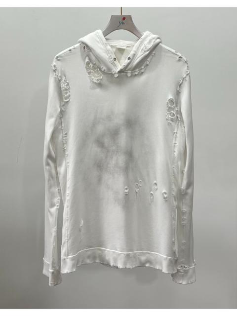 NUMBER (N)INE Number (N)ine 02SS "The Modern Age" Distressed Ink Stain Long Hoodie