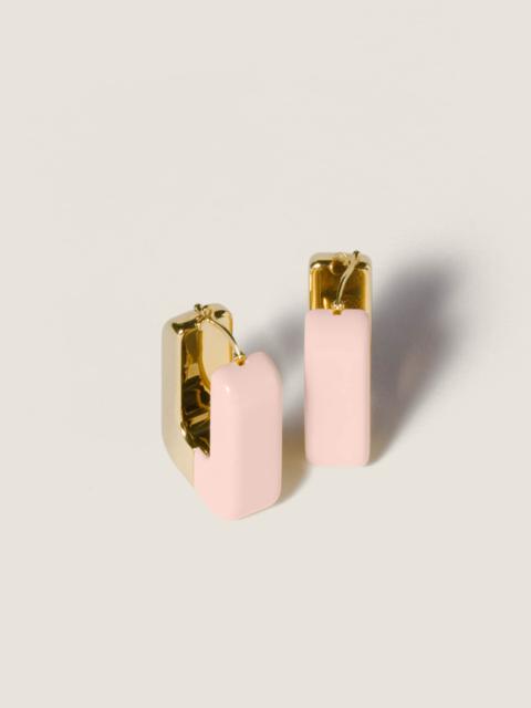 Miu Miu Enameled metal earrings