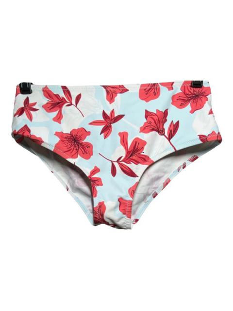 Other Designers Cupshe Bikini Bottom High Waist Floral Baby Blue Red Small