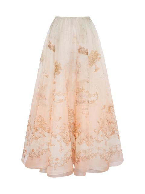 Zimmermann Hypnotic Organza Maxi Silk Skirt multi
