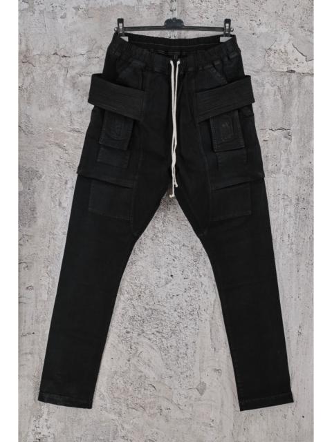 Rick Owens DRKSHDW DRKSHDW CREATCH CARGO CROPPED PANTS IN BLACK, S