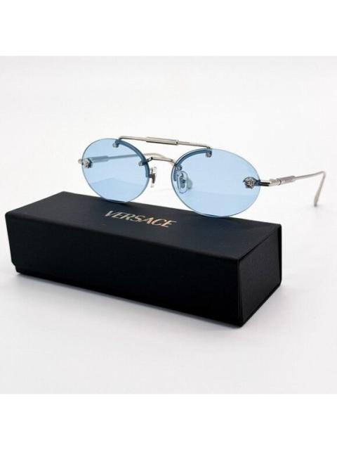 VERSACE NEW VERSACE SUNGLASSES VE2295 1000/1 BLUE WOMEN EYEWEAR VE22
