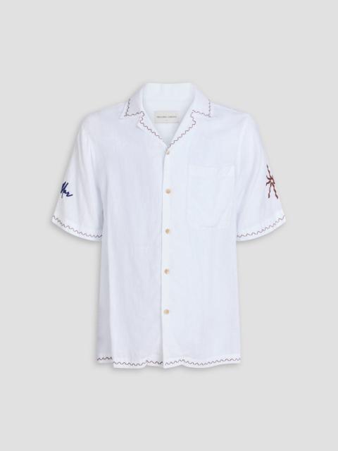 FRESCOBOL CARIOCA Alves embroidered linen shirt